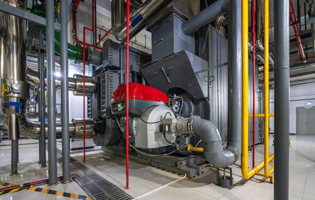 gas boiler and lithium bromide heat pump for geothermal energy